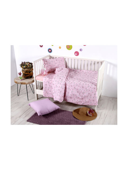 SB Home Baby Bettbezug Set mit Kissenbezug Camy Rosa 110x150cm.