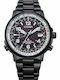 Citizen Promaster Ανδρικό Ρολόι 43mm Χρονογράφος Eco - Drive με Μαύρο Μεταλλικό Μπρασελέ