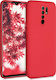KWmobile Umschlag Rückseite Silikon Rot (Redmi 9)