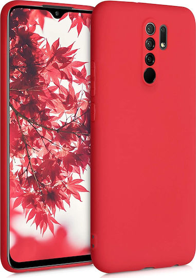 KWmobile Umschlag Rückseite Silikon Rot (Redmi 9)