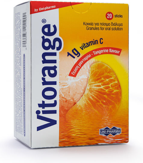 UNI-PHARMA Vitorange Vitamin für Stärkung des Immunsystems, die Haut & Antioxidative Wirkung 1000mg E-Commerce-Website 20 Tütchen