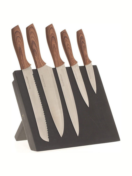 Marva JJA Knife Set With Stand of Stainless Steel 151241 5pcs