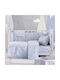 Rythmos Set Copertă de Pătuț cu Față de Pernă Glow Albastră 110x160cm.