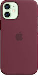Apple Silicone Case with MagSafe Silicone Back Cover Durable Burgundy (iPhone 12 mini)