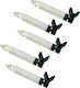 Eurolamp Christmas White Battery Candle 31x1.5cm 5pcs