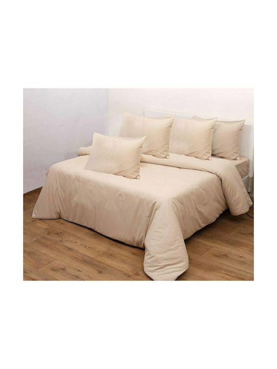 Viopros Set Cearceaf Pentru Bebeluși Cu Față De Pernă Bej 120x160 Cm