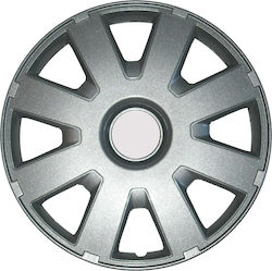 Farad Car Hubcaps Ford Focus 2008+ 16 Inches with Brand Logo Ford 4 Pieces Silver