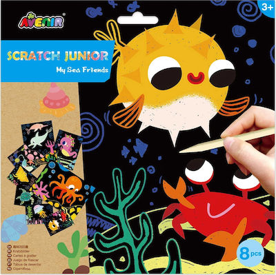 Avenir Pictură Scratch Junior Sea Friends pentru Copii 3++ Ani