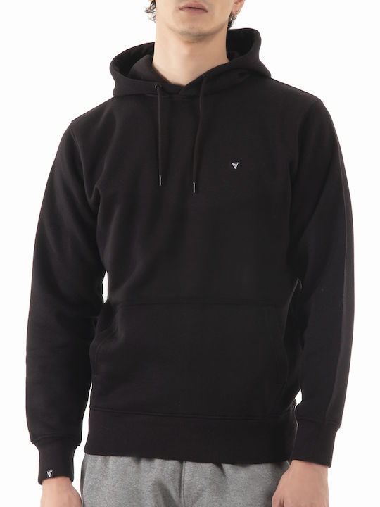 Magnetic North Men's Sweatshirt with Hood and Pockets Black