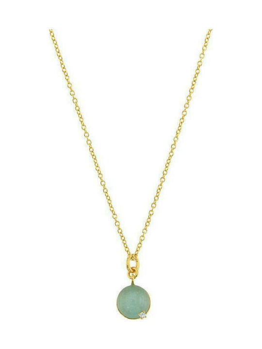 Jools Necklace from Gold Plated Silver with Zircon