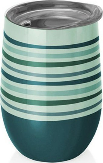 Chic Mic Bioloco Glass Thermos Stainless Steel 400ml Green with Mouthpiece