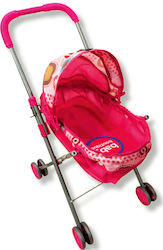 Doll Stroller Καρότσι Μεταλλικό για Κούκλες for 3+ Years Old