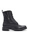 Leather Women's Ankle Boots Black 0267