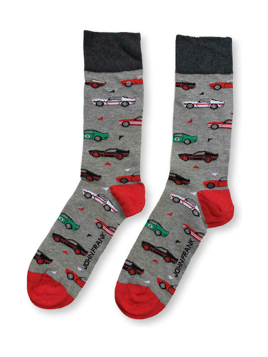 John Frank Cars Men's Patterned Socks Multicolour