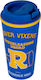 Blue Sky Studios Riverdale Screw Top Glass Thermos Stainless Steel BPA Free 450ml Blue with Mouthpiece