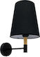 GloboStar Lydford Klassische Wandleuchte mit Lampenbirnensockel E27 Schwarz 28x36cm