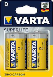 Varta Superlife Цинкови батерии Цинк D 1.5V 2бр