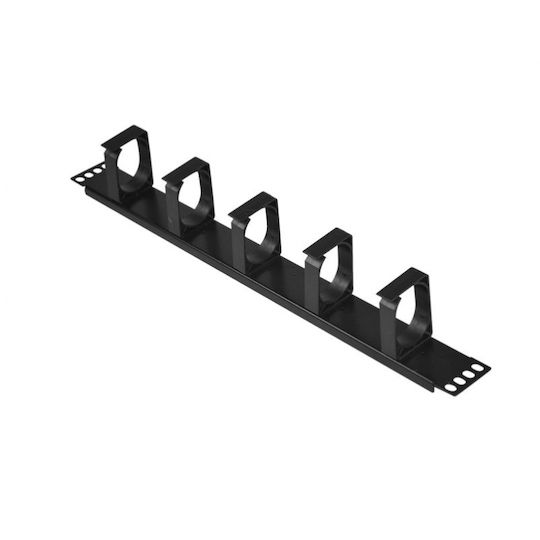 Tele Οδηγοί Καλωδίων για Rack 1U Μαύρο