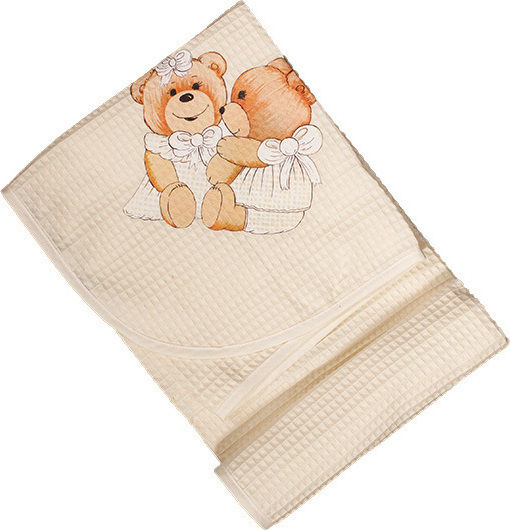 Mother Baby Blanket Cot Brownies Waffle Beige 80x130cm