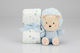 Interbaby Blanket Nursery Swaddling Blankets Lion Fleece Light Blue with Animal 80x110cm