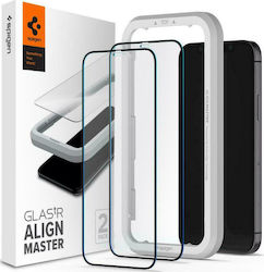 Spigen GLAS.tR ALIGNmaster Full Face Tempered Glass 2τμχ (iPhone 12 mini)
