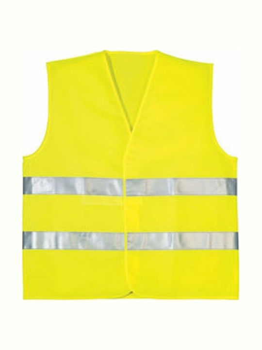 F.F. Group Safety Vest with Reflective Film Yellow Type 3M