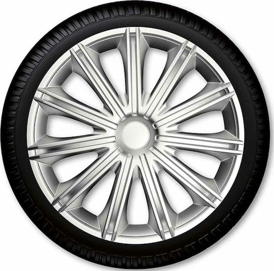 Autoline Set Capace de Roți Auto Nero Argo 14" 4 Bucăți Argintii