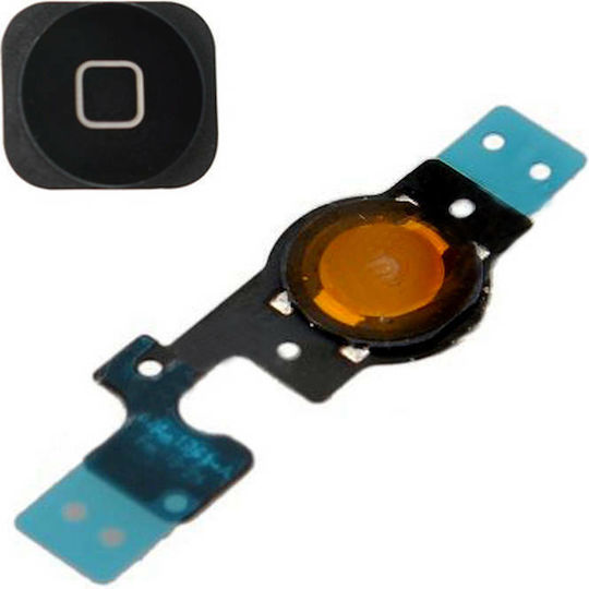 Σετ Κεντρικου Πλήκτρου Μαύρο για iPhone 5c