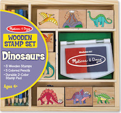 Melissa & Doug Stamps Wooden Set Dinosaurs for Children 4+ Years