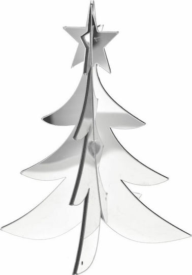 Christmas Decorative Plastic Tree 20cm Silver