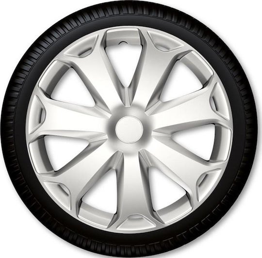 Autoline Car Hubcap Set Argo Mega 16" 4pcs Silver