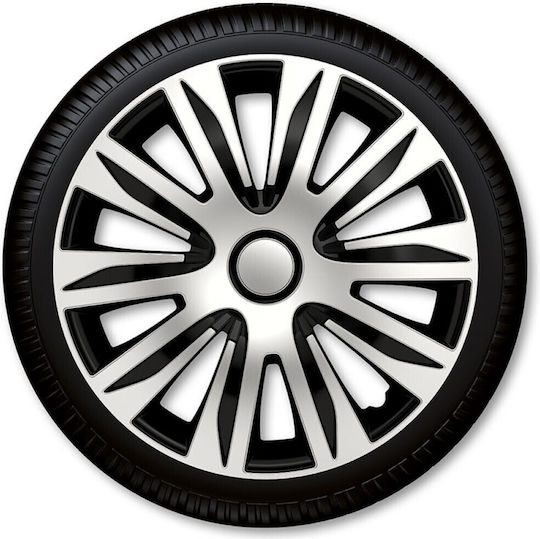 Autoline Σετ Τάσια Αυτοκινήτου Nardo 4τμχ 13" Ασημί/Μαύρο