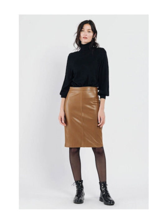 Midi skirt SWEEWE 55579-camel