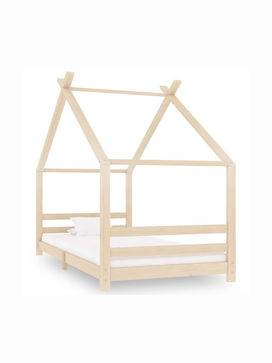 Παιδικό Κρεβάτι Τύπου Montessori Μονό για Στρώμα 90x200cm Φυσικό House