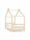 House Kinderbett Montessori Einzeln für Matratze 70x140cm