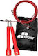 Muscle Power Jumping Rope Speed Meter 3m Red with Adjustable Length