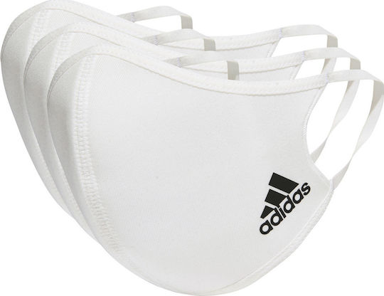 adidas Μάσκα Προστασίας Υφασμάτινη XS/S Λευκή H34588 3τμχ