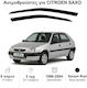Heko Σετ Ανεμοθραύστες Αυτοκινήτου Μπροστινοί Σκούρο Φιμέ για Citroen Saxo 4D/5D 1996-2003 2τμχ
