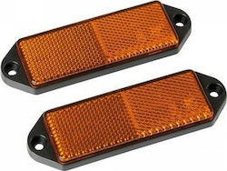 Lampa Truck Reflector Reflective Orange Euro-Norm 90x35mm 2pcs