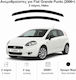 Heko Set of Windbreakers Front Car Dark Fime for Fiat Grande Punto / Punto 3D 2006 2pcs
