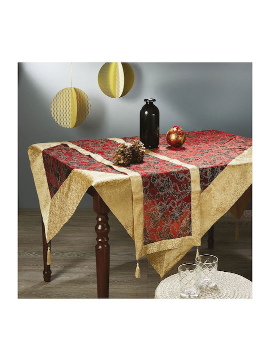 Whitegg Christmas Tablecloth Runner Fabric Red L90xW35cm 1pcs