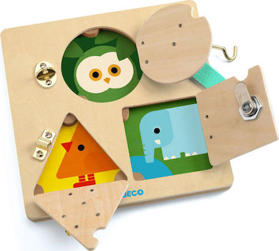 Djeco Baby Toy Μαθαίνω να Ανοιγοκλείνω Κλειδαριές made of Wood for 36++ Months