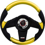 Simoni Racing Bolide Leather Car Steering Wheel with 35cm Diameter Black/Yellow