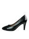 B-Soft Anatomic Synthetic Leather Pointed Toe Stiletto Black High Heels