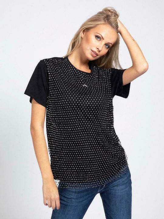 Guess Damen T-Shirt Schwarz