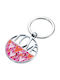 Troika Keychain Circle Love Metallic Red