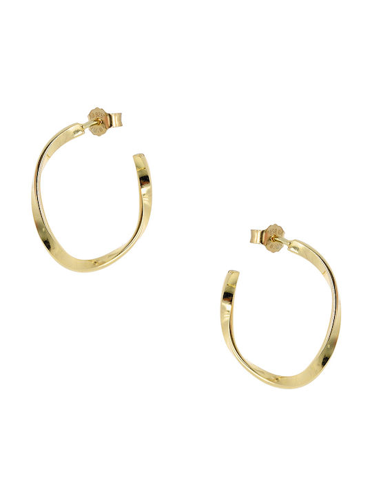 Prince Silvero Earrings Hoops made of Silver Go...