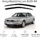 Heko Set of Windbreakers Front Car Dark Fime for Audi A8 2pcs