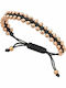 Breeze Damen Armband Makramee aus Kabel Vergoldet mit Perlen