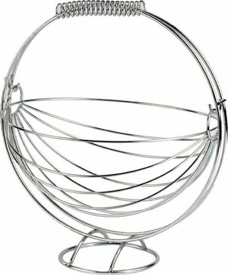 Espiel Fruit Bowl Metallic Silver 31x13x34cm